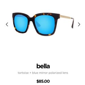 SOLD Diff Bella tortoise & blue Polarized sunglass